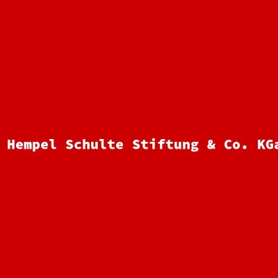 Hersteller: Hempel Schulte Stiftung &amp; Co. KGaA