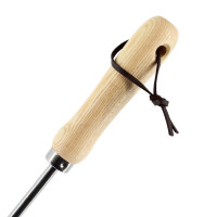 Dubbele handhak (rvs) met houten handvat 4