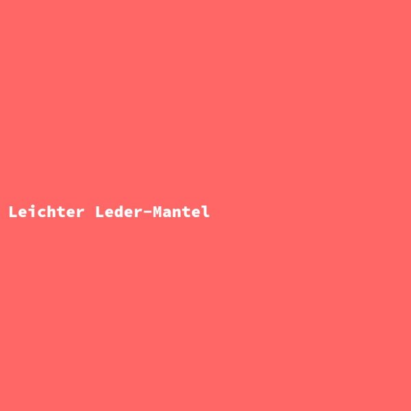 Leichter Leder-Mantel