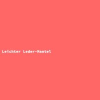 Leichter Leder-Mantel